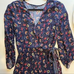 American Eagle Women’s Floral Long Sleeve Romper